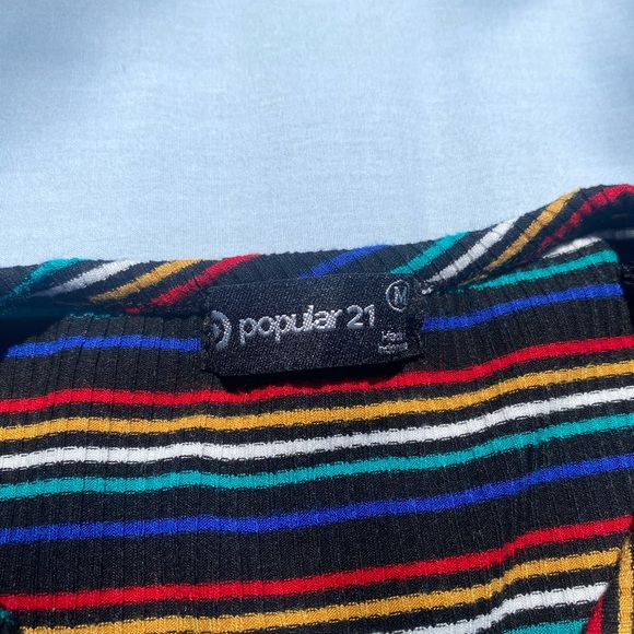 Multicolored Striped Tee - Picture 2 of 2